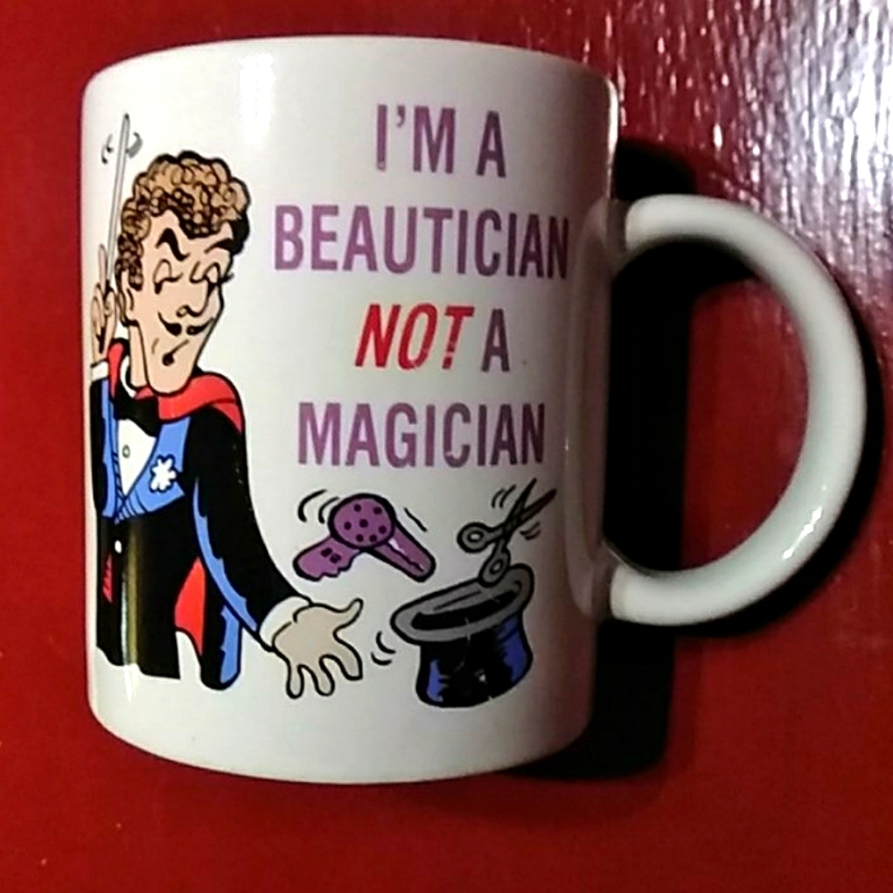 Cosmetology, hair stylist mug 1991